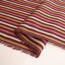 Load image into Gallery viewer, Cotton Yarn Dyed Stripe Designer End - Nara Berry Stripe