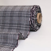 Load image into Gallery viewer, Linen Cotton Yarn Dyed Plaid - Black