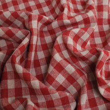 Load image into Gallery viewer, Classic Yarn Dyed Gingham Cotton - Red
