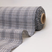 Load image into Gallery viewer, Linen Cotton Yarn Dyed Plaid - Silver