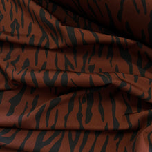 Load image into Gallery viewer, Tiger Stripe Print Crepe Deadstock - Pecan and Black