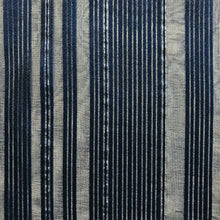 Load image into Gallery viewer, Silk Lurex Stripe Deadstock - Midnight Blue