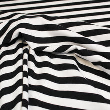 Load image into Gallery viewer, Cotton Spandex Mini Stripe - Black/White
