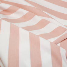 Load image into Gallery viewer, Cotton Spandex Stripe - Blush/White
