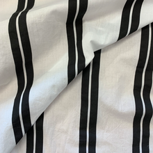 Load image into Gallery viewer, Macy Washed Cotton Stripe Print Deadstock - Black/White