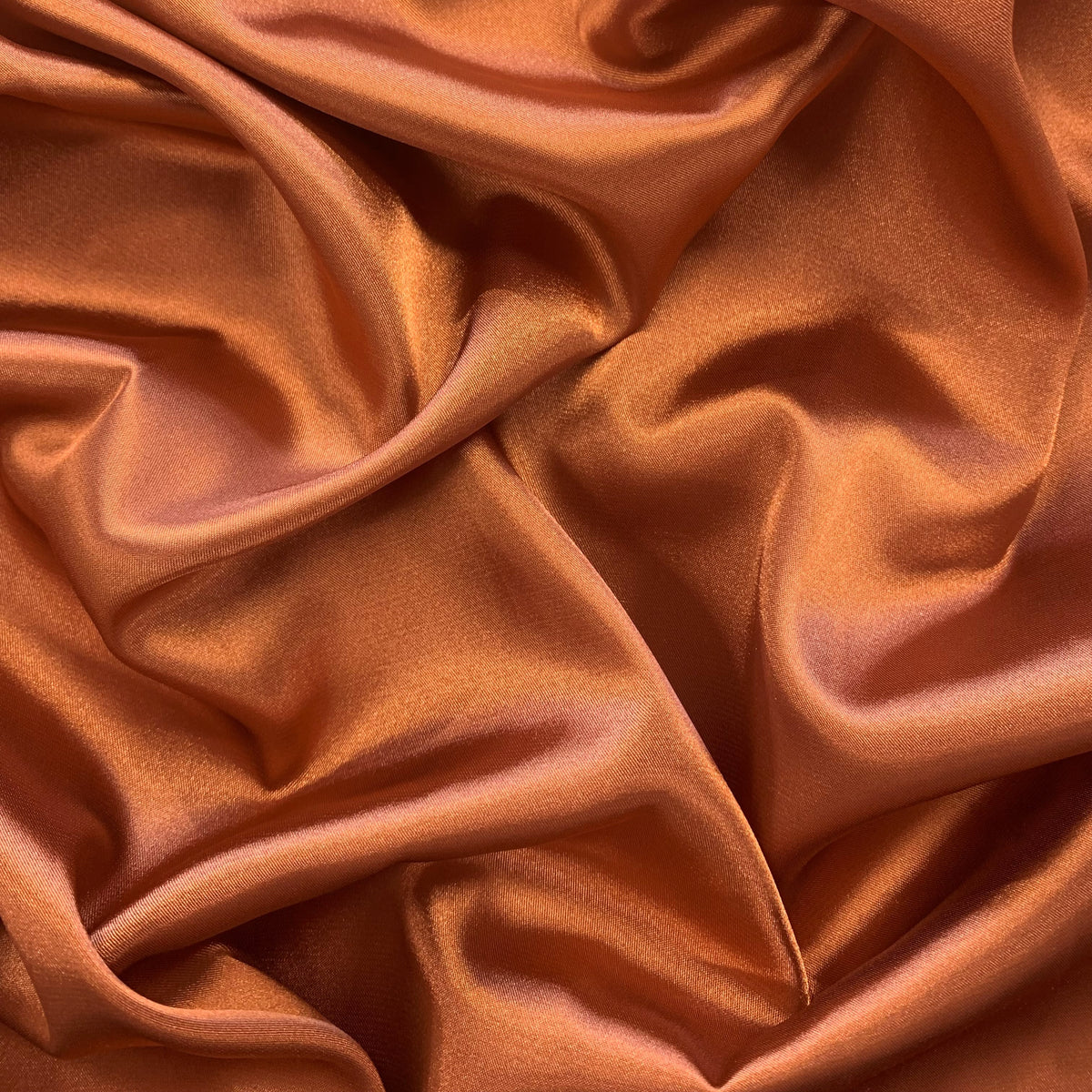 Lightweight Polyester Satin - Copper – Fabric Box