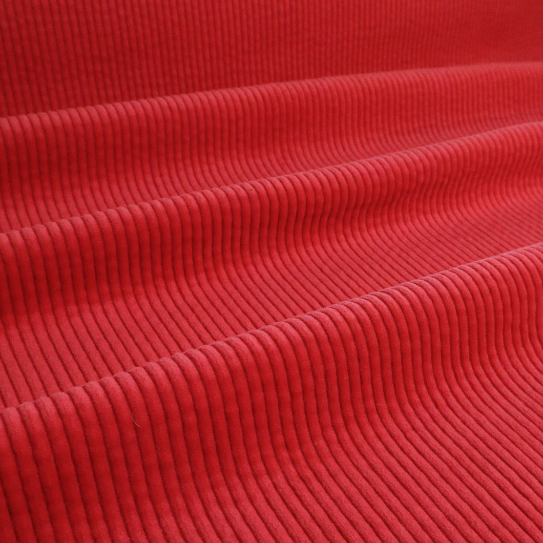 6 Wale Cotton Corduroy - Red