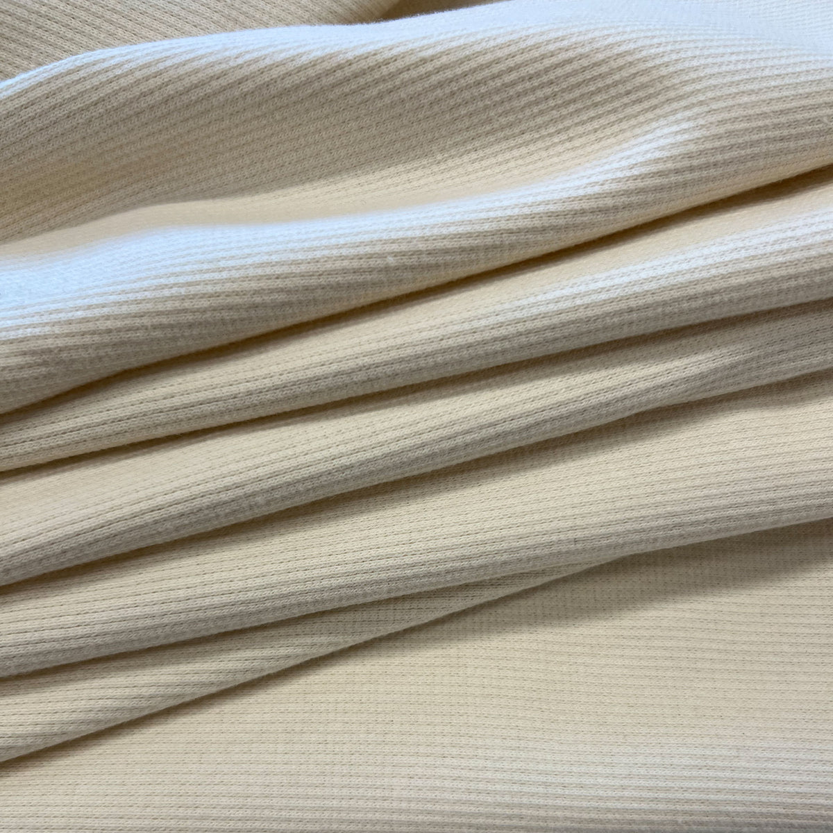 Cotton Elastane 2x2 Ribbing - Cream – Fabric Box