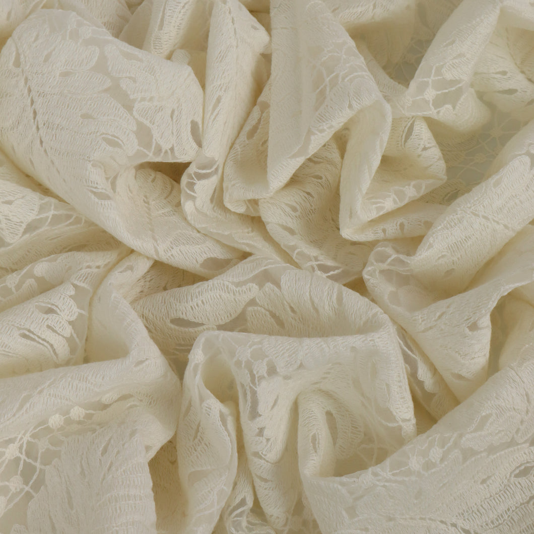 Anise Embroidered Monstera Lace Designer End – Vintage Cream