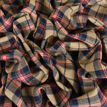Load image into Gallery viewer, Brushed Cotton Plaid Deadstock - Beige Tartan
