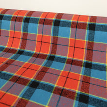 Load image into Gallery viewer, Brushed Cotton Plaid Deadstock - Blue &amp; Orange Plaid
