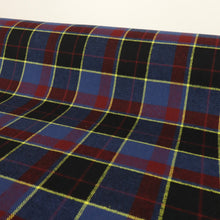Load image into Gallery viewer, Brushed Cotton Plaid Deadstock - Blue Tartan
