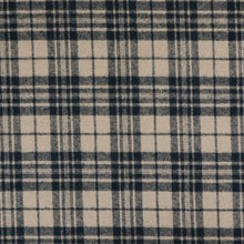 Load image into Gallery viewer, Brushed Cotton Plaid Deadstock - Mushroom &amp; Dark Navy
