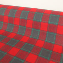 Load image into Gallery viewer, Brushed Cotton Plaid Deadstock - Red &amp; Green Check
