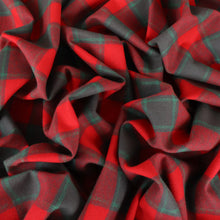 Load image into Gallery viewer, Brushed Cotton Plaid Deadstock - Red &amp; Green Check
