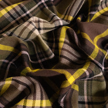 Load image into Gallery viewer, Brushed Plaid Cotton Deadstock - Choc, Khaki &amp; Buttercup
