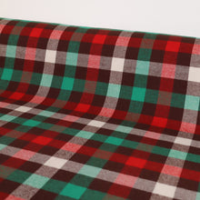 Load image into Gallery viewer, Brushed Plaid Cotton Deadstock - Red, Green and Choc
