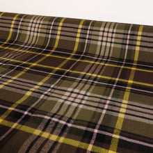 Load image into Gallery viewer, Brushed Plaid Cotton Deadstock - Choc, Khaki &amp; Buttercup
