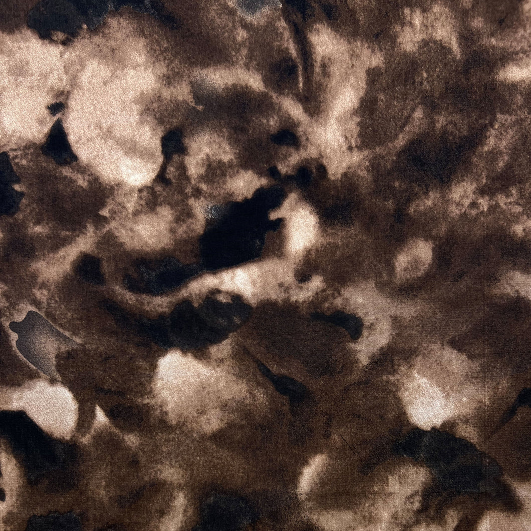 Abstract Watercolour Print Deadstock - Coffee