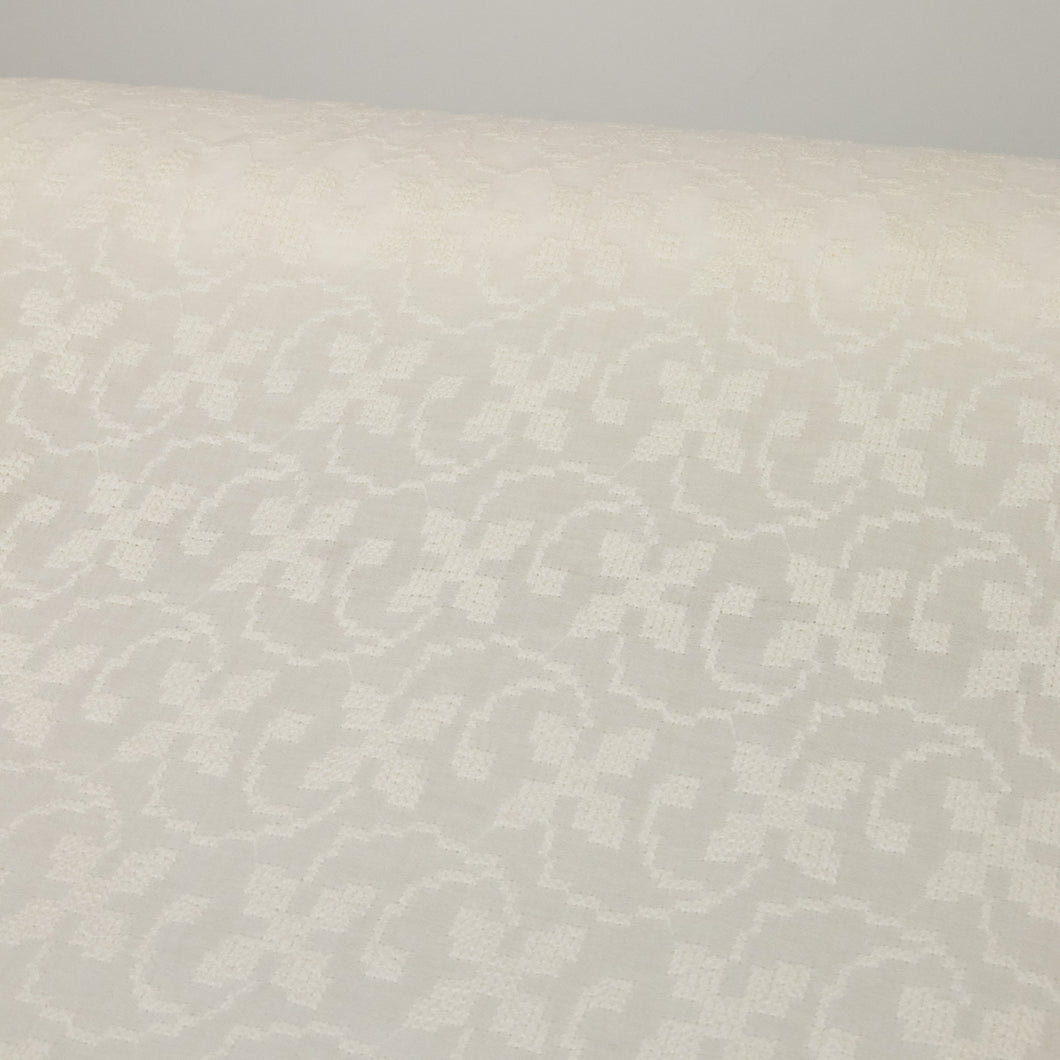 Celia Embroidered Cotton Designer End – Vintage White