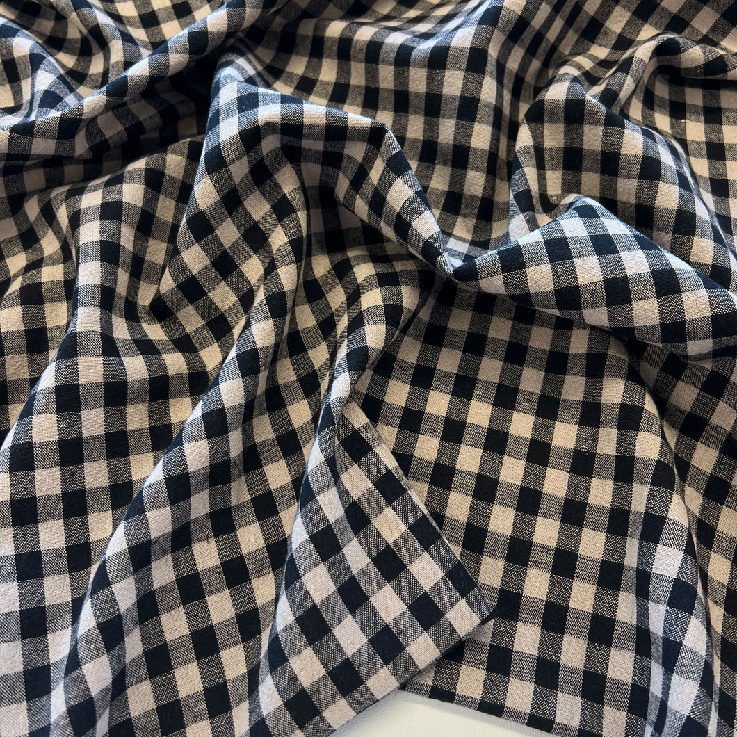 Classic Yarn Dyed Gingham Cotton - Black
