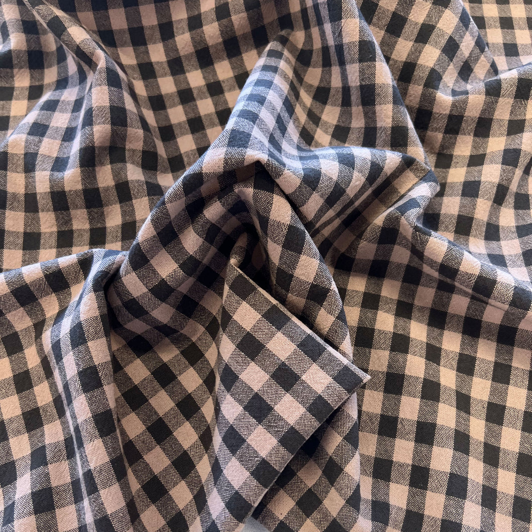 Classic Yarn Dyed Gingham Cotton - Mouse