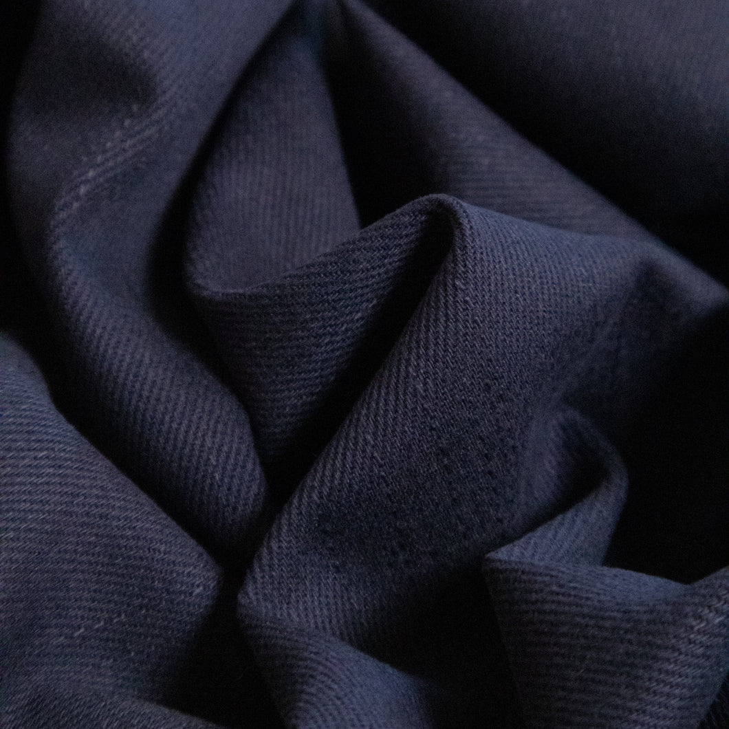 Coloured Stretch Denim - Ink