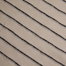Load image into Gallery viewer, Cotton Linen Double Stripe Print Deadstock  - Black
