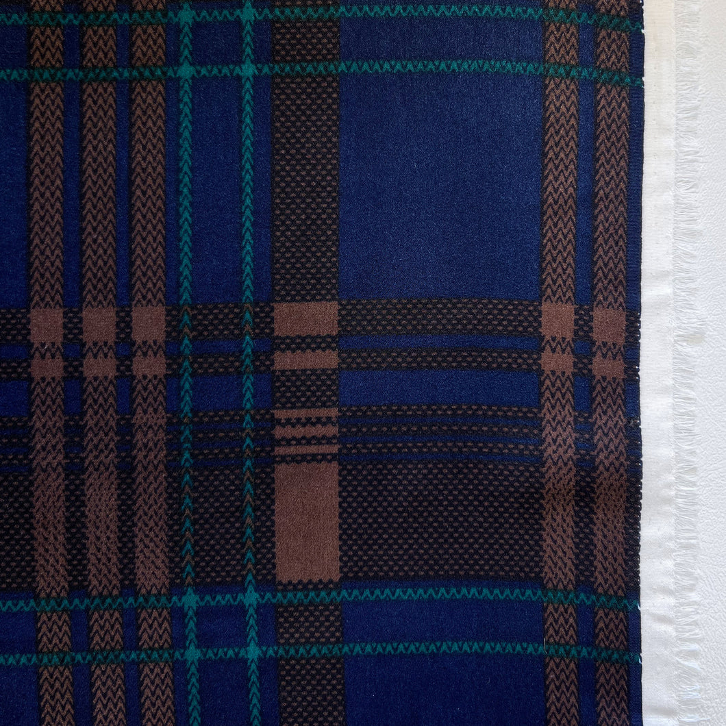 Check Print Deadstock - Navy & Brown