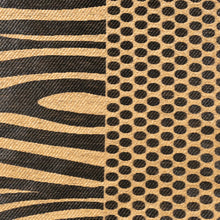 Load image into Gallery viewer, Italian Made Raffia Jacquard with Tassel Edge Designer End - Luca Natural &amp; Black
