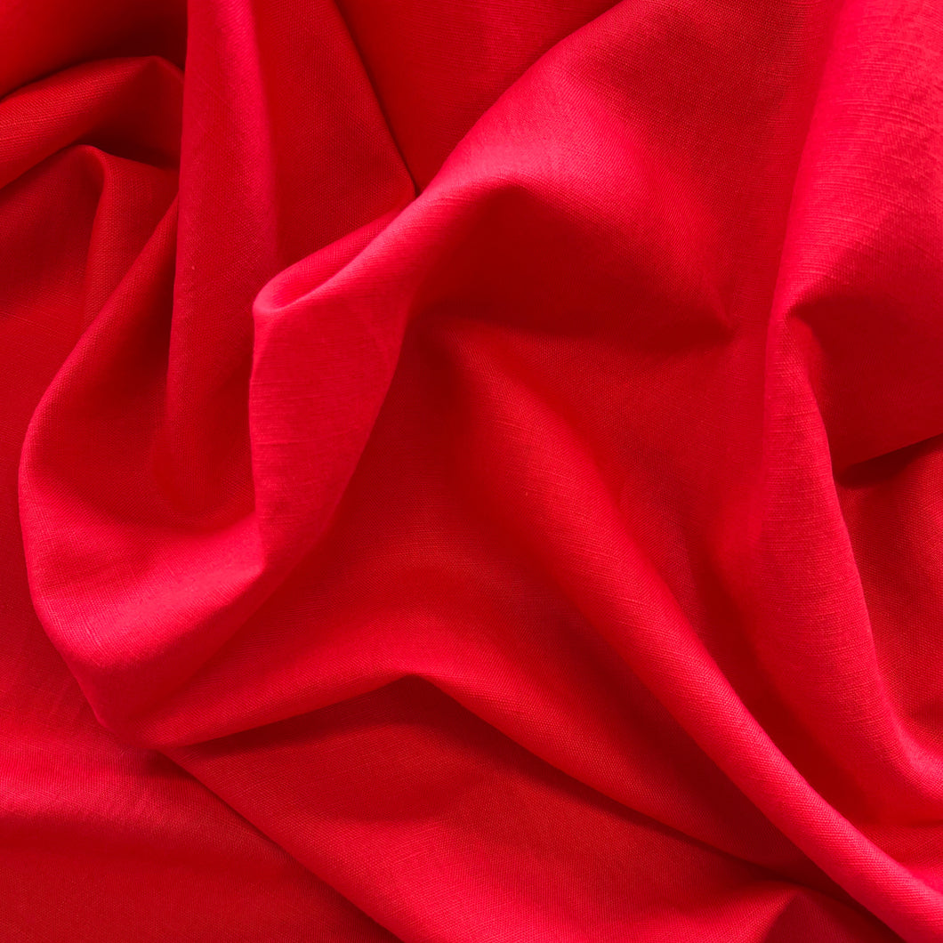Washed Linen Cotton - Scarlet
