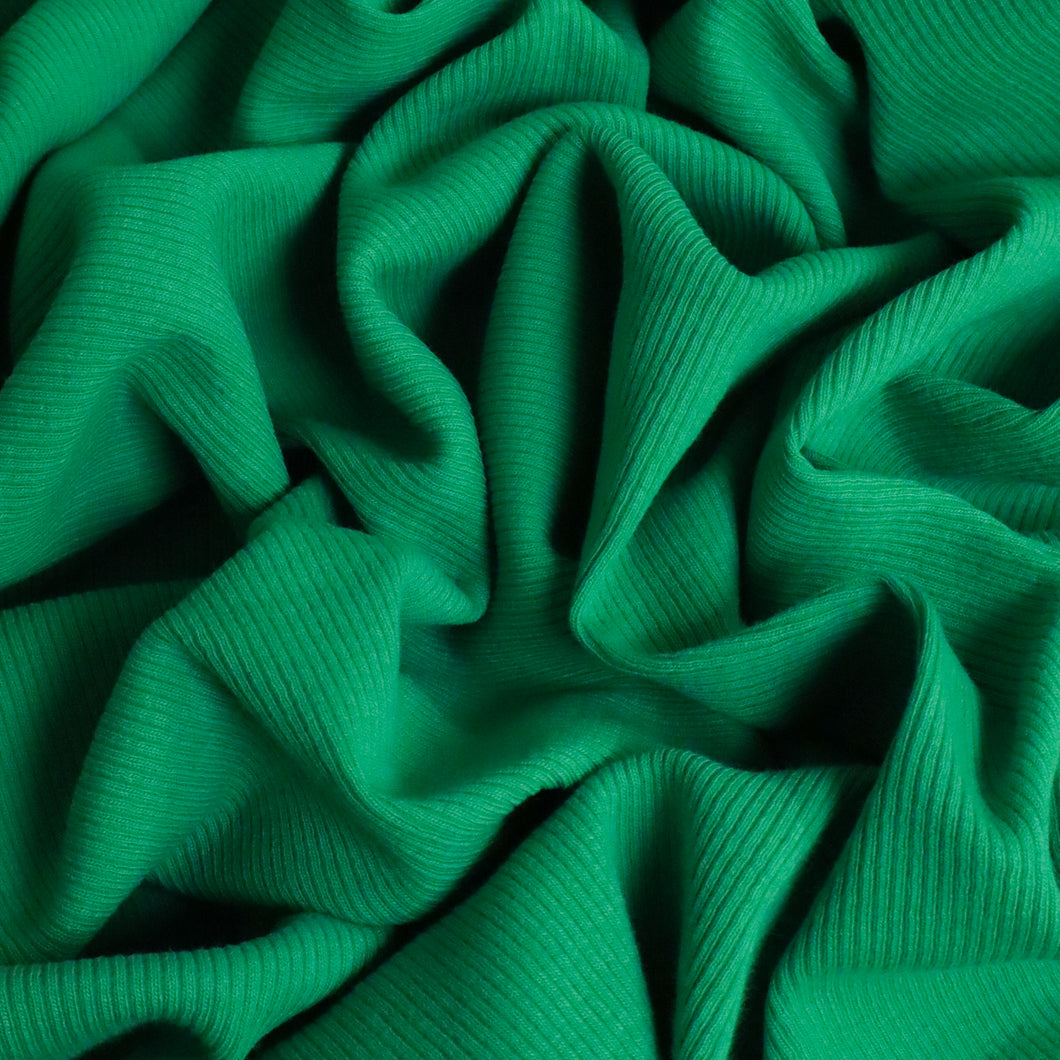 250gsm Cotton Spandex Rib - Emerald