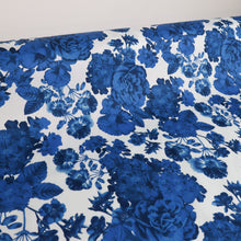 Load image into Gallery viewer, Floral Printed Cotton Poplin Designer End - Bobbi Blue
