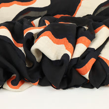 Load image into Gallery viewer, Gaia Italian Woven Designer End – Abstract Appliqué Silk Voile
