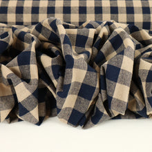 Load image into Gallery viewer, Yarn Dyed Washed Cotton Gingham - Navy
