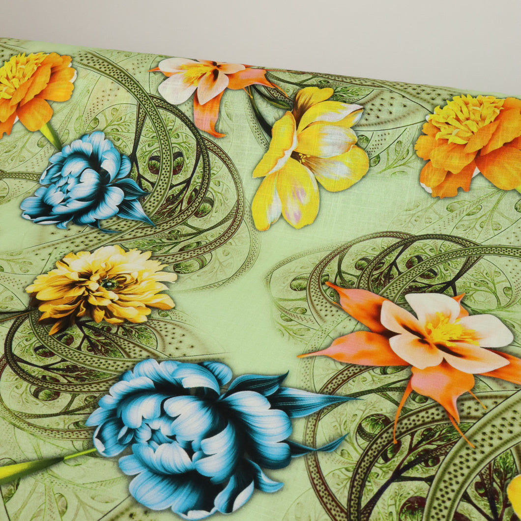 Cotton Linen Print Deadstock - Rayner