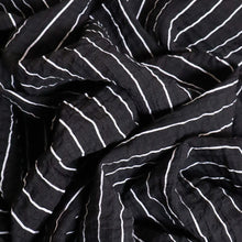 Load image into Gallery viewer, Hurdle Cotton Nylon Pinstripe Shirting - Black
