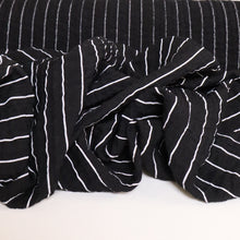 Load image into Gallery viewer, Hurdle Cotton Nylon Pinstripe Shirting - Black
