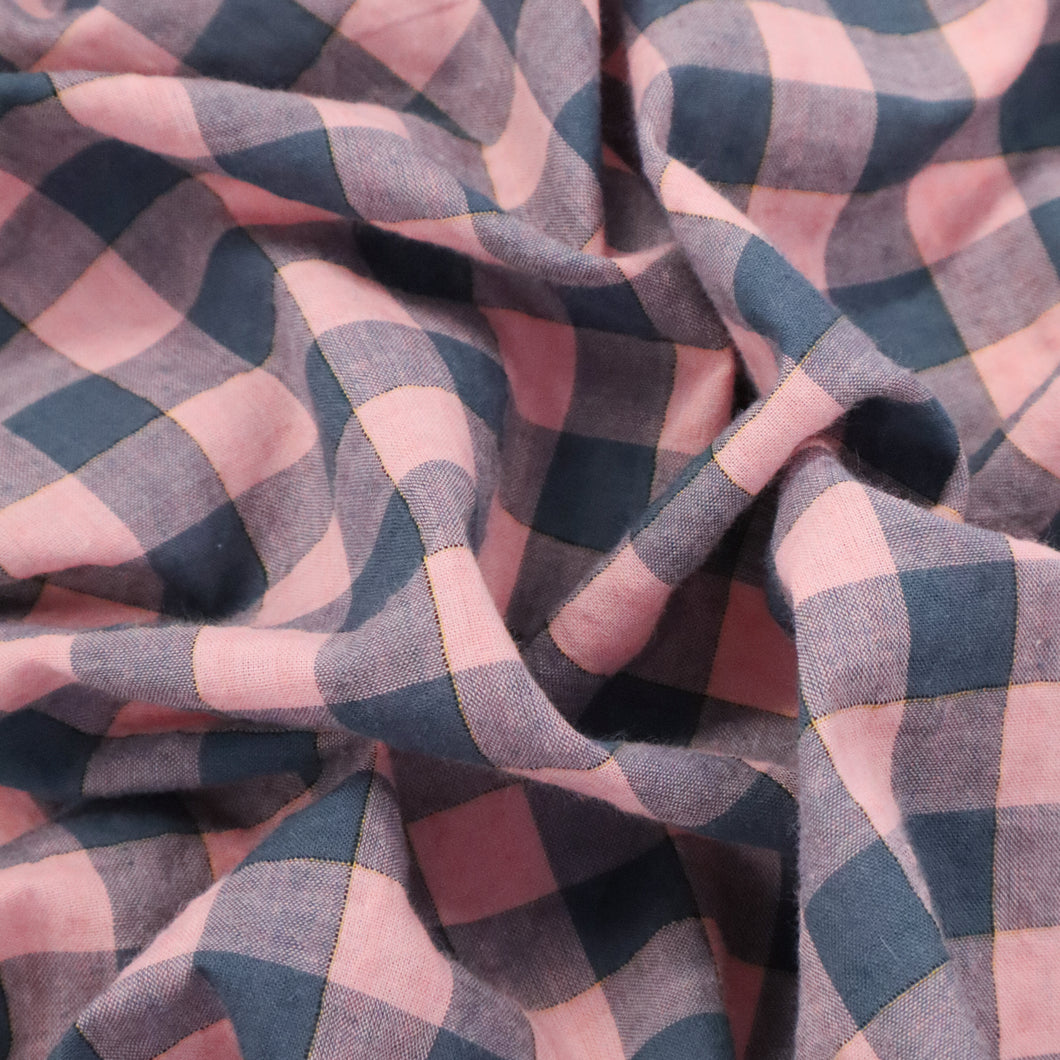 Cotton Linen Check - Pink