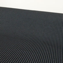 Load image into Gallery viewer, Italian Midweight Stretch Plaid Viscose Blend - Black, Grey &amp; Mallard
