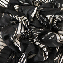 Load image into Gallery viewer, Viscose Silk Devoré Burnout Deadstock - Isolation Black &amp; Silver
