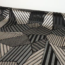 Load image into Gallery viewer, Viscose Silk Devoré Burnout Deadstock - Isolation Black &amp; Silver
