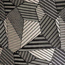 Load image into Gallery viewer, Viscose Silk Devoré Burnout Deadstock - Isolation Black &amp; Silver
