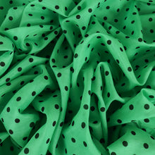 Load image into Gallery viewer, Lightweight Silk Cotton Print Deadstock - Spotty Emerald
