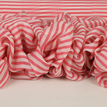 Load image into Gallery viewer, Lightweight Silk Cotton Print Deadstock - Carnival Pink Stripe
