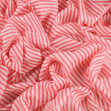 Load image into Gallery viewer, Lightweight Silk Cotton Print Deadstock - Carnival Pink Stripe
