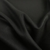 Japanese 100% Wool Twill Coating Deadstock - Kanebo Black