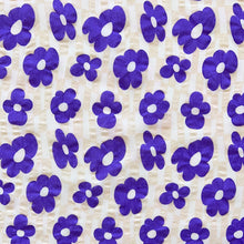 Load image into Gallery viewer, Jenkins Printed Cotton Floral Seersucker - Purple
