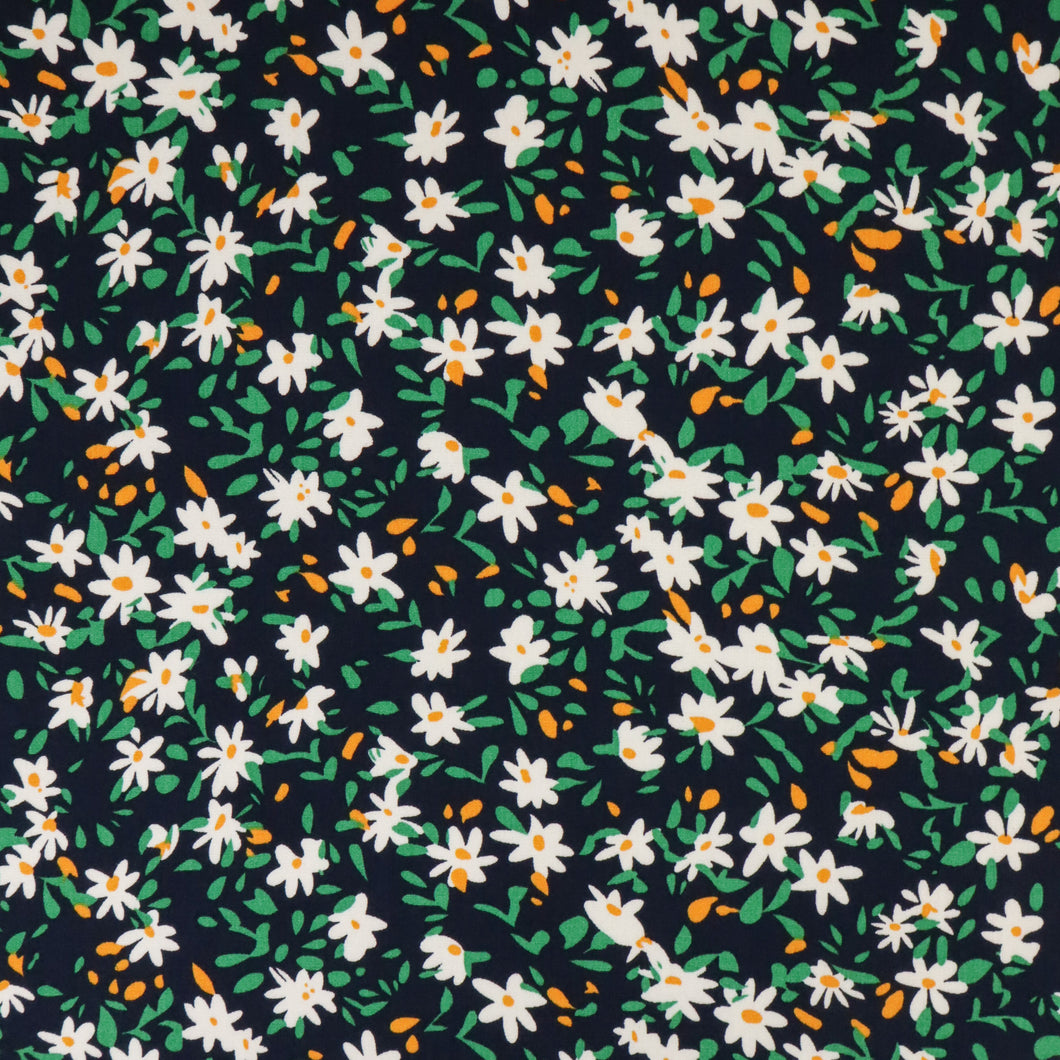 Rayon Challis Print Deadstock - Crazy Daisy