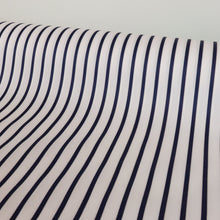Load image into Gallery viewer, Cotton Jacquard Candy Stripe Shirting Deadstock - Navy
